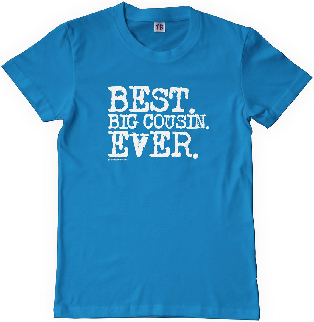 Threadrock Kids Best Big Cousin Ever Youth Tshirt Niece Nephew Reveal